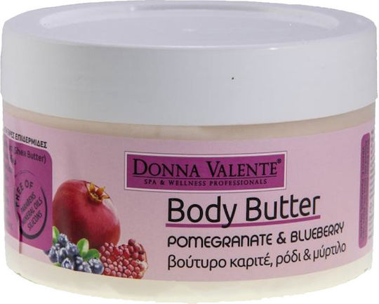 Donna Valente Donna Valente Shea Butter Pomegranate & Blueberry Moisturizing Body Butter with Shea Butter for All Skin Types 500ml