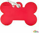 My Family Basic Dog ID Tag Bone Red Metal (Pers...