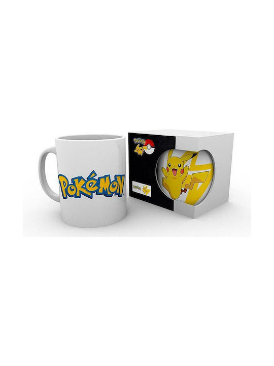 GB eye Pokemon Logo & Pikachu Cană Ceramică Albă 320ml 1buc