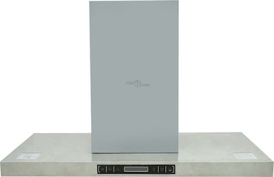 vidaXL Απορροφητήρας Νησίδα 90cm Inox