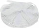 JK Home Decoration Rotund Suporturi pentru pahare Plastic Alb 10cm 4buc