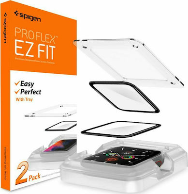 Spigen ProFlex EZ Fit Vollflächig gehärtetes Glas für Apple Watch 44mm AFL01220