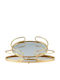 Zen Collection Metallic Rectangular Decorative Tray with Mirror Gold 50x30.5cm 2pcs
