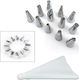 Set Pastry Bags Silicone 14 Pieces 54237