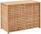 vidaXL Holz-Wäschekorb mit Deckel 87,5x46x67cm Braun