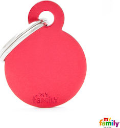 My Family Basic Dog ID Circular Red Metal 3x3cm...