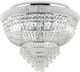 Ideal Lux Dubai PL24 Classic Ceiling Light with Socket E14 with Crystals 78pcs Silver