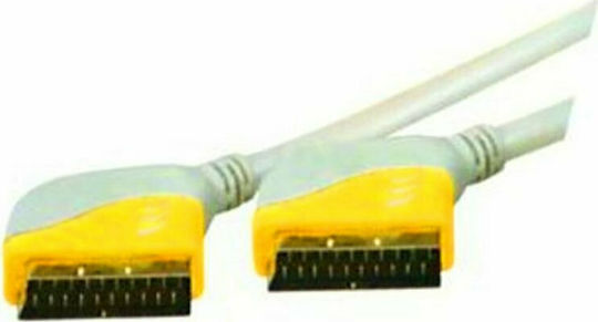 DM Pro Καλώδιο Scart male - Scart male 5m Λευκό DM8005-07-5