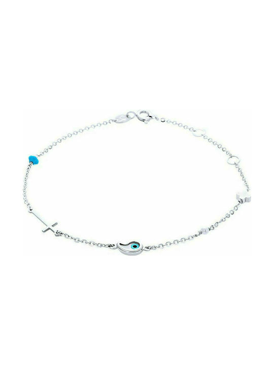 14K White gold bracelet "Charming Wishes"