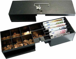 ΤΕ Ταμειακή Express Flip Top Cash Register Insert Tray with 8 Coin Slots and 6 Slots for Bills 45x15x8.5cm