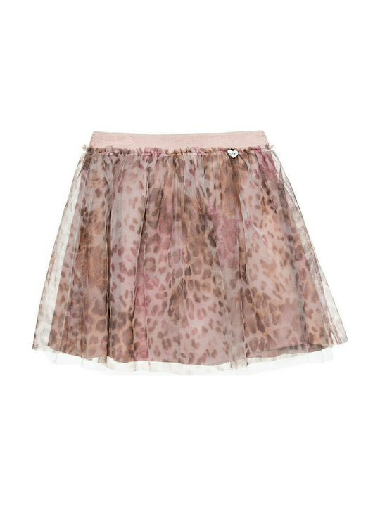 Alouette Kids Tulle Skirt Leopard Print Pink