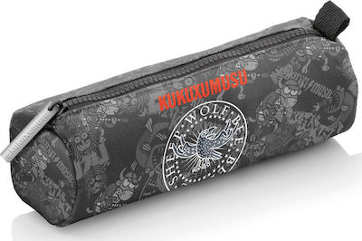 Kukuxumusu Kukura Pencil Case Barrel with 1 Compartment Gray