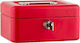 Sax Cash Box with Lock Red Box S 0-811-03