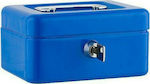 Sax Cash Box with Lock Blue Box L 0-812-04