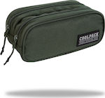 Coolpack Clever Pencil Case with 2 Compartments Green