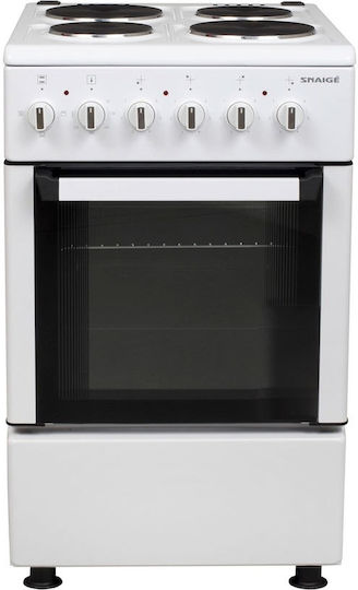Snaige FF5304 Cooker 52lt with Enamel Hobs W54cm. White