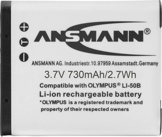 Ansmann A-Oly LI 50B Μπαταρία Φωτογραφικής Μηχανής Ιόντων-Λιθίου (Li-ion) 730mAh Συμβατή με Olympus