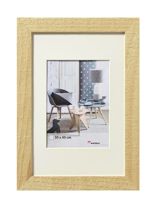 Walther Photo Frame Wooden 30x40cm with Beige Frame