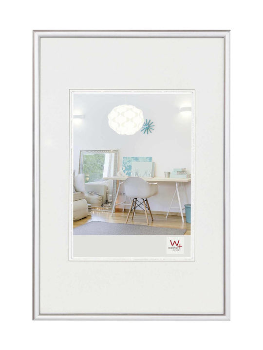 Walther Plastic Picture Frame with Silver Border 10x15cm