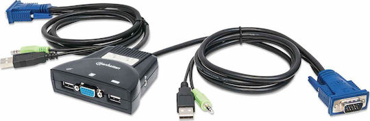 Manhattan 2-Port Mini KVM Switch
