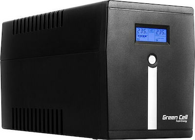 Green Cell Power Proof UPS Line-Interactive 2000VA 1400W with 3 IEC Power Plugs