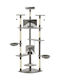 vidaXL Scratching Post Cat Trees Gray 8 levels 103x77x203cm