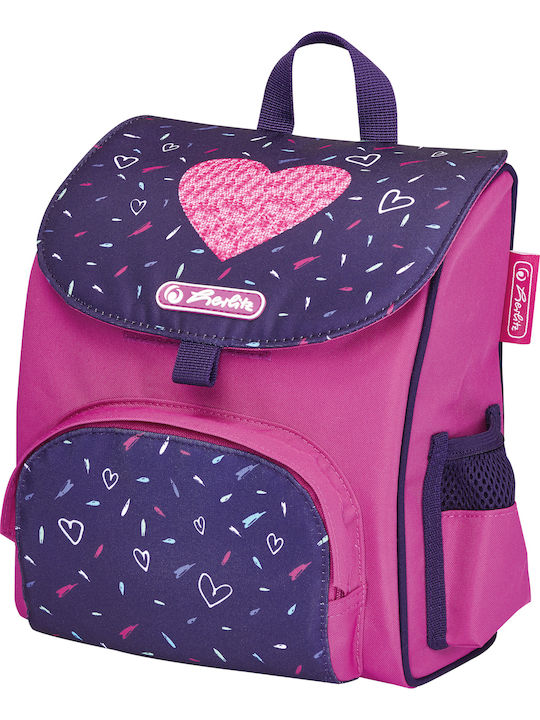 Herlitz Mini Softbag Tropical Heart Σχολική Τσάντα Πλάτης Νηπιαγωγείου σε Ροζ χρώμα