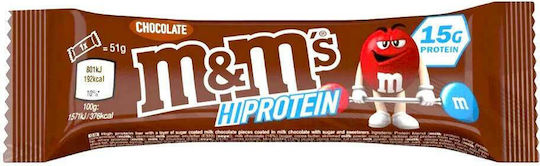 m&m's HiProtein Μπάρα με 15gr Πρωτεΐνης & Γεύση Σοκολάτα 51gr