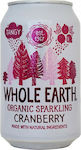 Whole Earth Κουτί Γκαζόζα Cranberry με Ανθρακικό Χωρίς Ζάχαρη / Βιολογικό 330ml