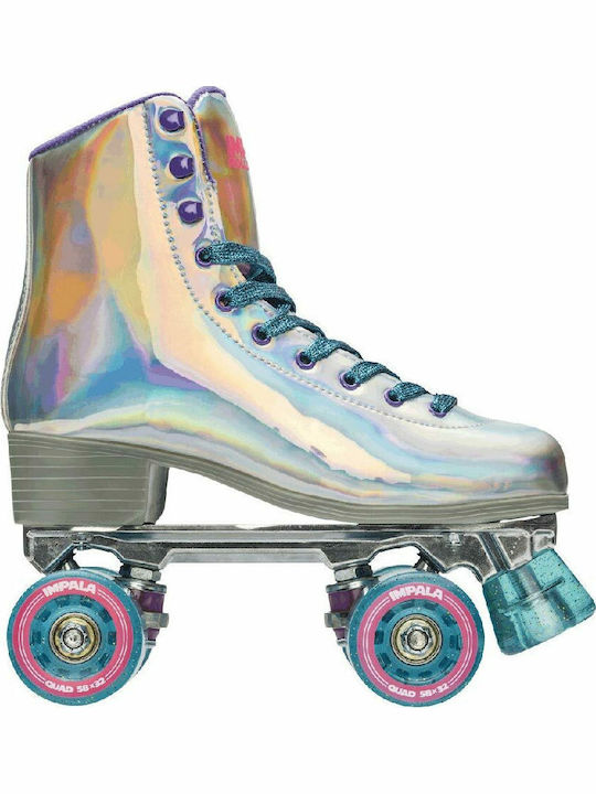 Impala Holographic Quad Rollers Ασημί Ενηλίκων