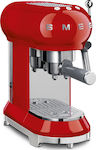 Smeg Automatic Espresso Machine 15bar Red