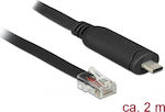 DeLock Cisco Adapter Regular USB 2.0 Cable USB-C male - RS-232 male Μαύρο 2m (63912)