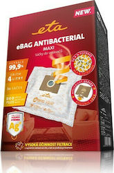 ETA eBag Antibacterial Maxi Σακούλες Σκούπας 5τμχ Universal