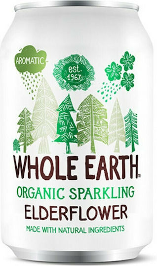 Whole Earth Erfrischungsgetränk Holunderblüten mit Kohlensäure, Zuckerfrei, Biologisch in Kiste 330ml
