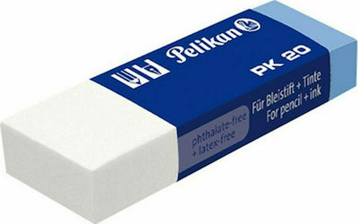 Pelikan Eraser for Pencil and Pen PK20 Plastic Bicolored 619650 1pcs