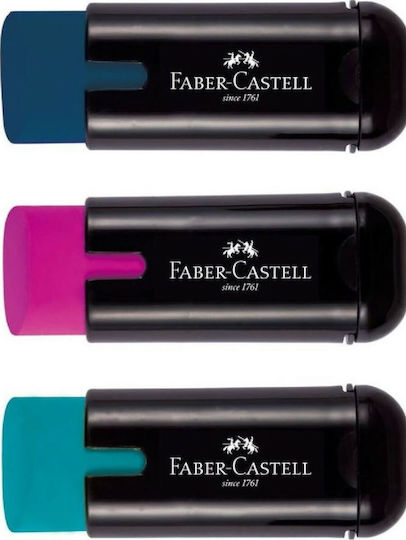 Faber-Castell Combi Plastic Sharpener Barrel with Eraser (Μiscellaneous Colours) 1pcs
