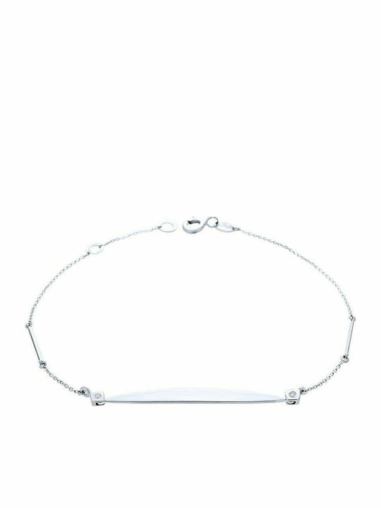 14K White gold bracelet "Secret ID"