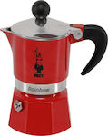 Bialetti Rainbow Stovetop Espresso Pot for 1 Cups Red