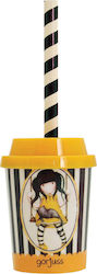 Santoro Milkshaker Plastic Double Pencil Sharpener Barrel Yellow