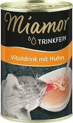 Miamor TrinkFine Nasses Katzenfutter für Katze in Dose mit Huhn 135gr