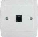 Central Complete Single Telephone Socket White 01-04-83M
