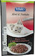 Dr.Clauder's Wet Food for Adult Cats in Pouches with Beef and Turkey 100gr