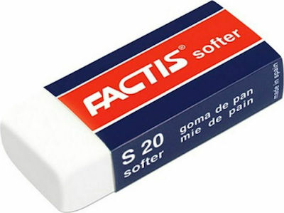 Factis Γόμα για Μολύβι S20 Softer Λευκή