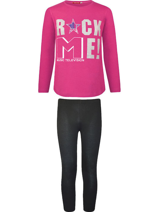 Energiers Kids Set with Leggings Winter 2pcs Fuchsia