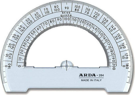 Arda Protractor Plastic Transparent 12cm