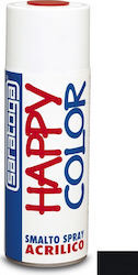 Saratoga Σπρέι Βαφής Happy Acrylic Glossy Black RAL 9005 400ml