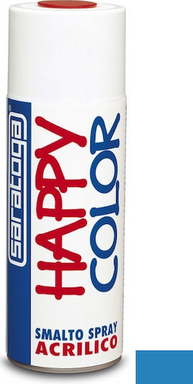 Saratoga Spray Paint Happy Acrylic with Shiny Effect Pale Blue RAL 5012 400ml