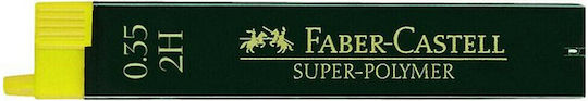 Faber-Castell 12 Μύτες Μολυβιού Super Polymer Πάχους 0.35mm Τύπου 2H