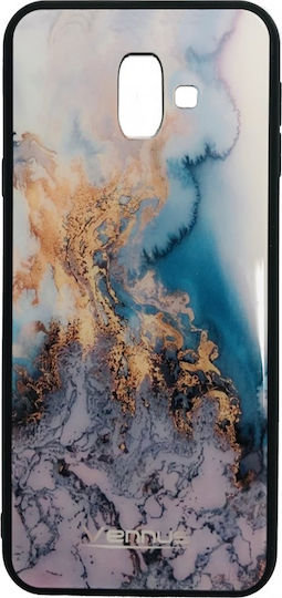 Vennus Marble Glass Design 3 Back Cover Plastic Multicolour (Galaxy J6+)