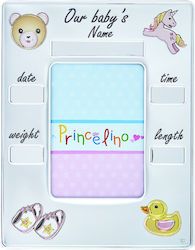 Prince Silvero Baby Keepsake Frame made of Silv...